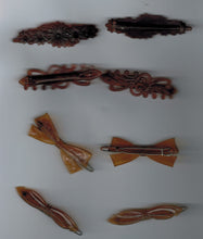 Indlæs billede til gallerivisning Fine gamle hårspænder med sløjfe mm