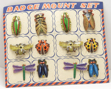 Indlæs billede til gallerivisning Ældre Badge mount set med insekter og nogle løse