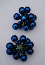 Indlæs billede til gallerivisning Blå julepynt til juletræ mm