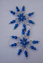Indlæs billede til gallerivisning Blå julepynt til juletræ mm