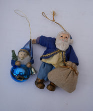 Indlæs billede til gallerivisning Blå julepynt til juletræ mm