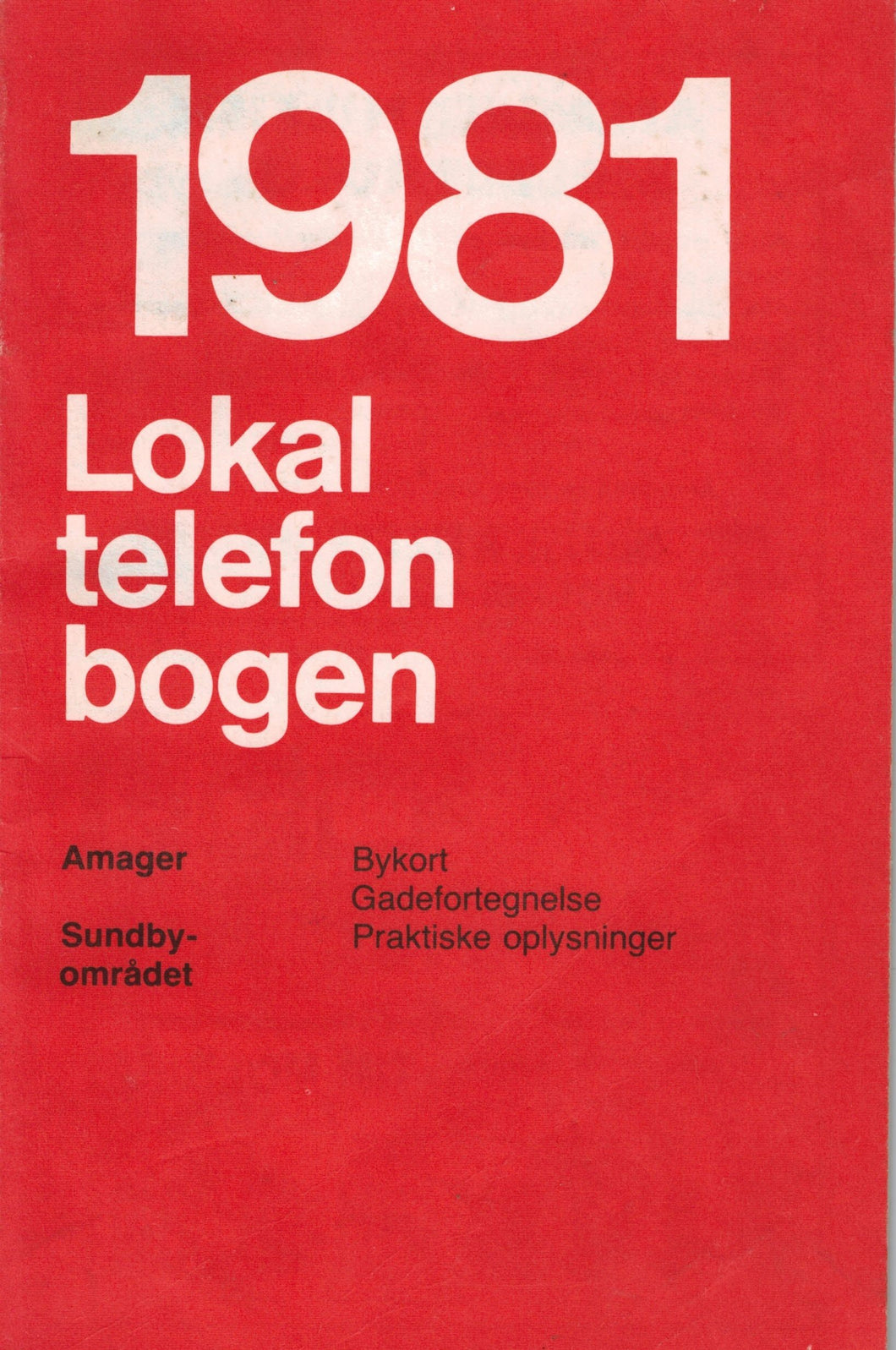 Lokal telefonbogen 1981 Amager og Sundby-området