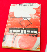 Indlæs billede til gallerivisning DSB køreplan sept 83
