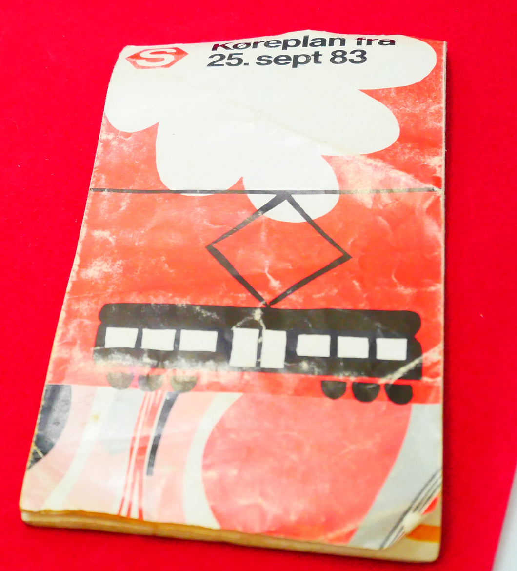 DSB køreplan sept 83