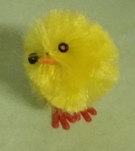 Påskepynt 3 små gule kyllinger