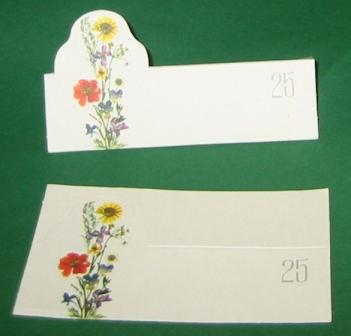 Bordkort Bordkort med tallet 25 og blomster