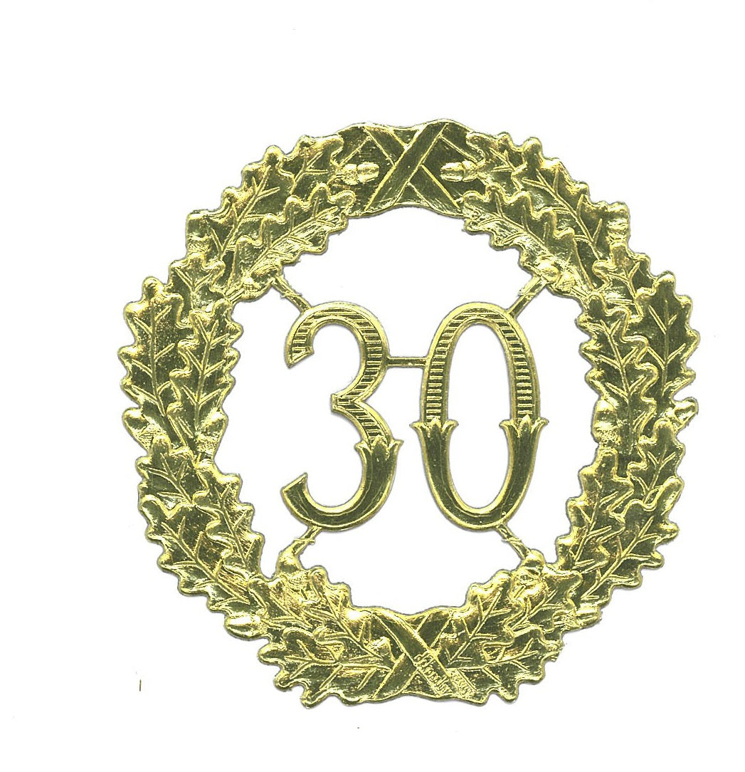 Guld krans 30 med blade