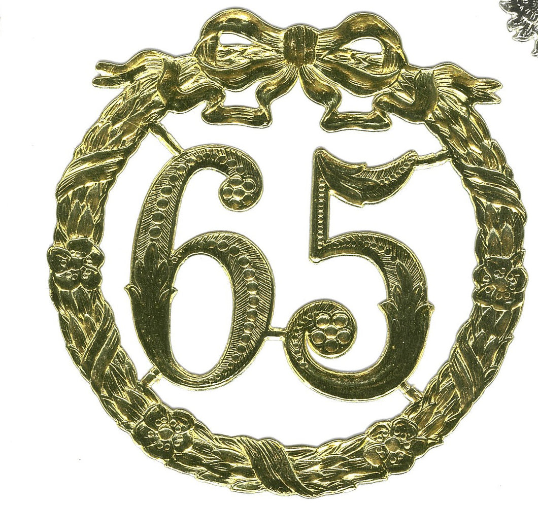 Guld krans 65 med sløjfe