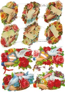 Glansbillede med blomster nr 7093