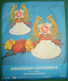 ﻿70 års borddekoration