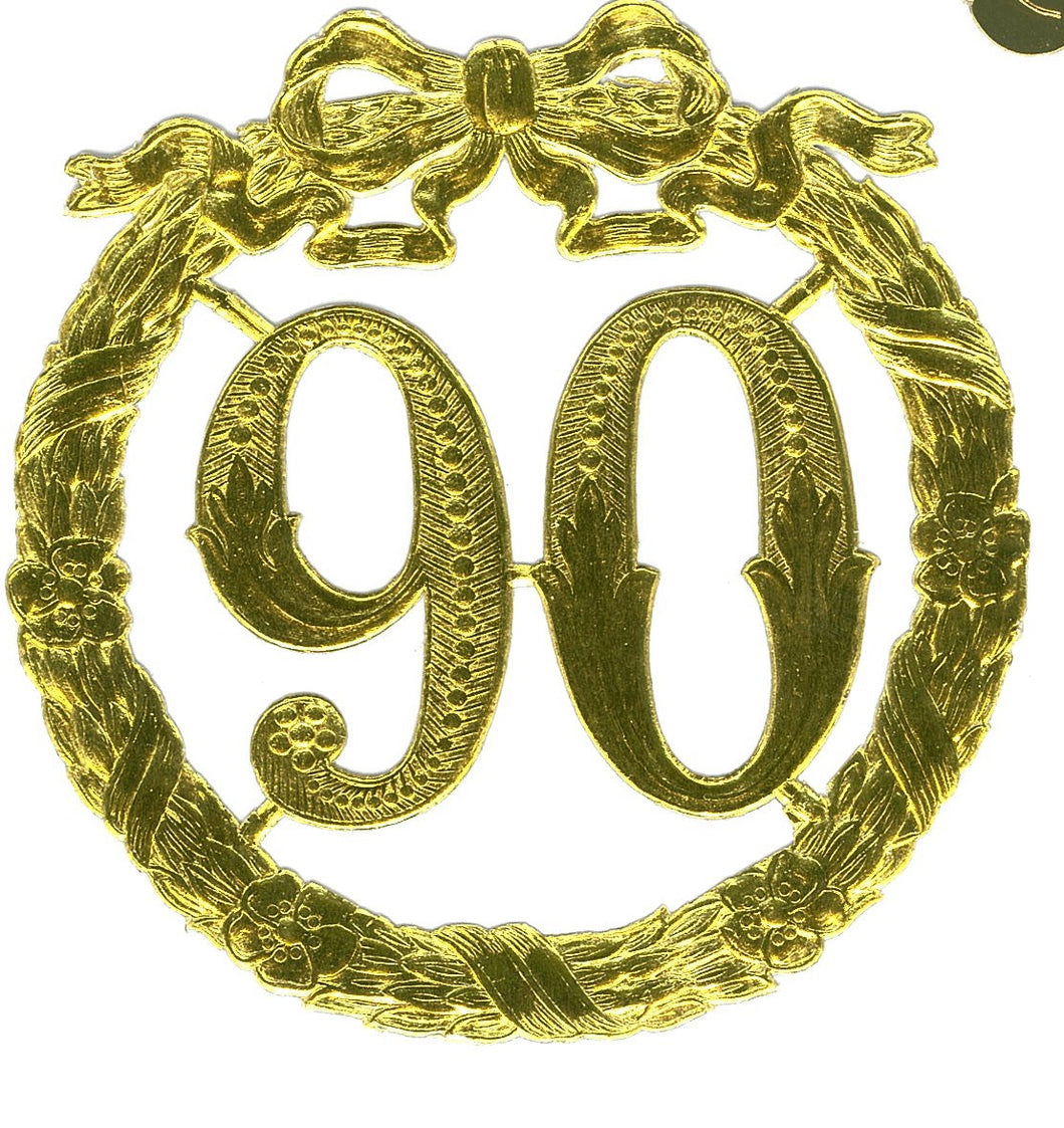 Guld krans 90 med sløjfe