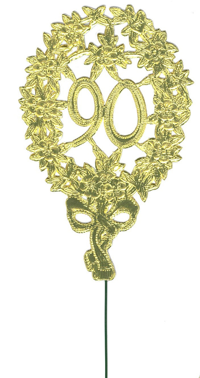 Guld krans 90 lille med pind