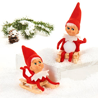 Nisser pixie på slæde