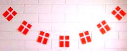 Flagguirlande danske flag A4