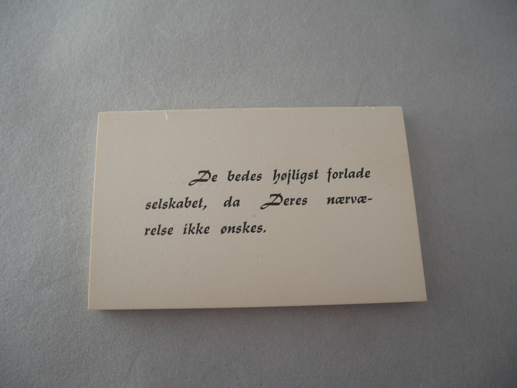 Spøg og skæmt visitkort