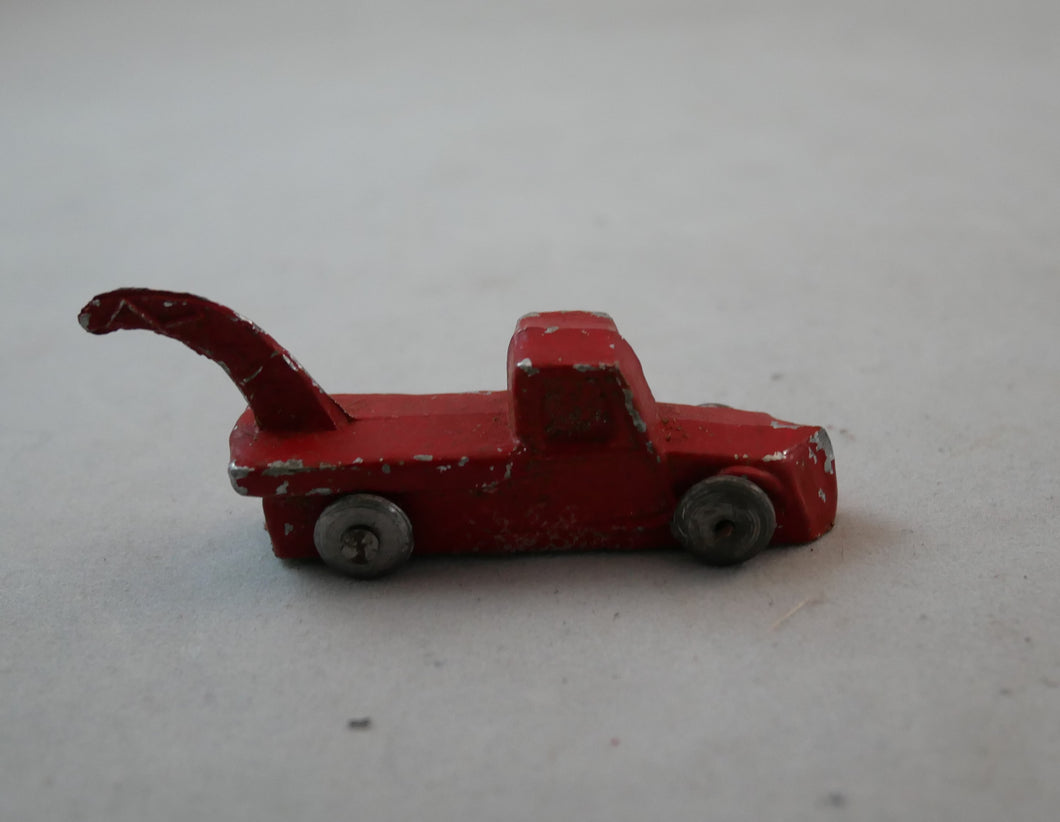 Små gamle tin og bly kranbiler fra 1930´erne
