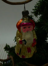 Indlæs billede til gallerivisning Gammel antik jule glaspynt julemand
