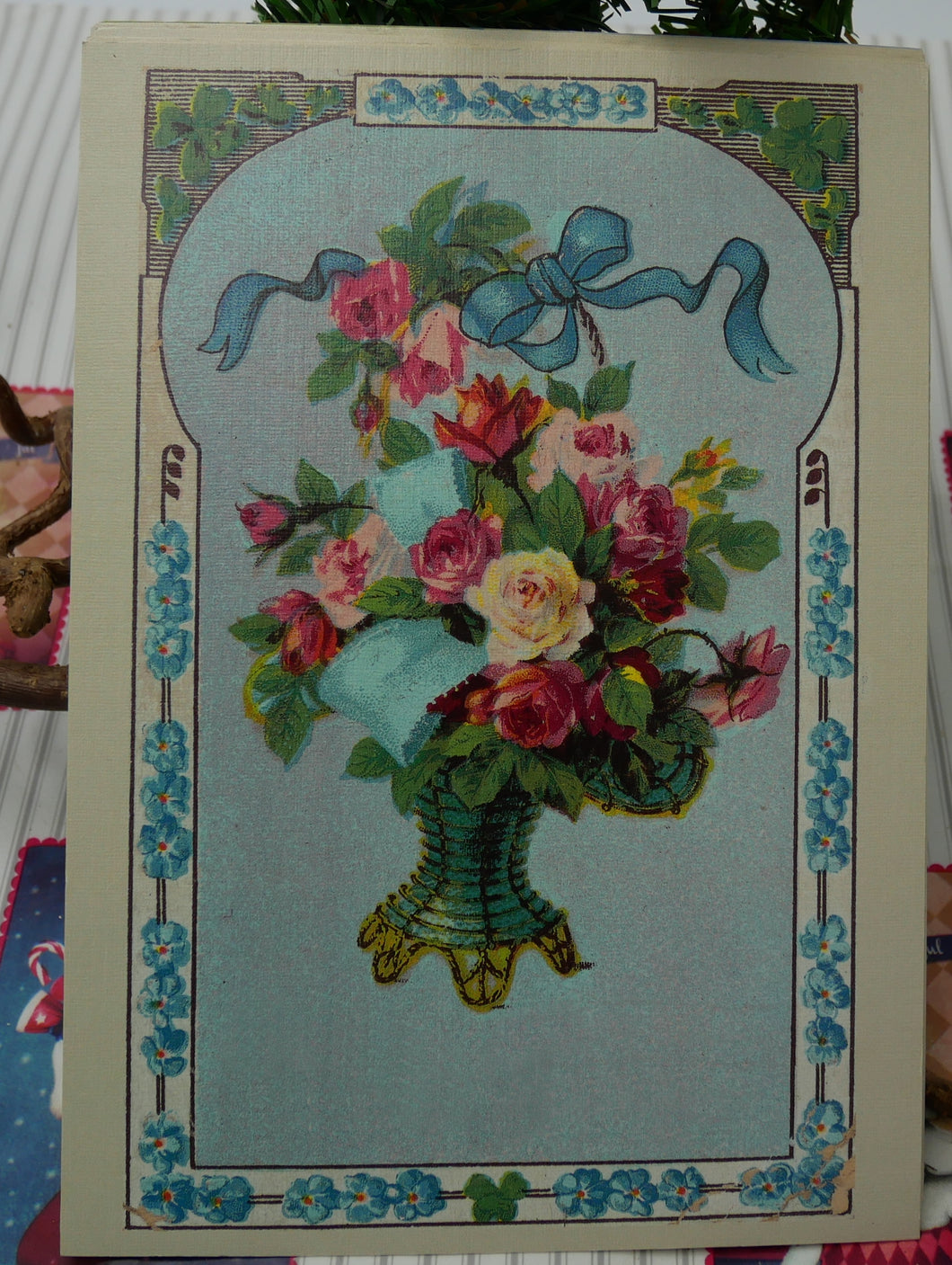 Store postkort med blomster