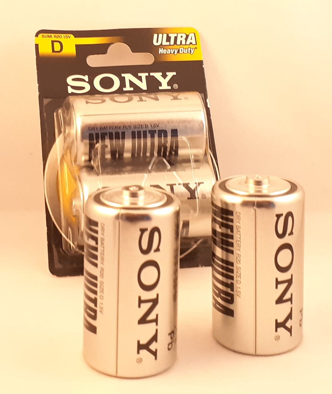 2 Batterier størrelse D Sony