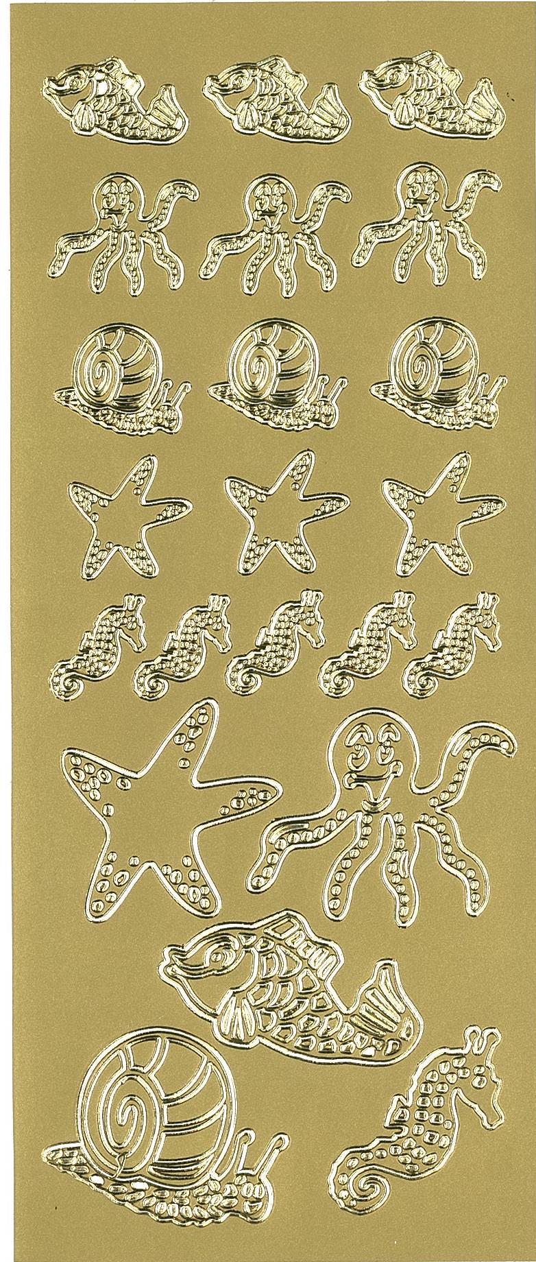 Stickers blæksprutte guld