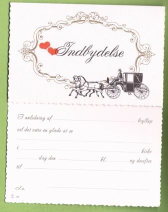 Bryllups invitation karet