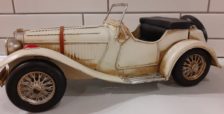 Blikbil oldtimer offwhite til dekoration