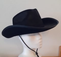 Sort cowboyhat i “filt”