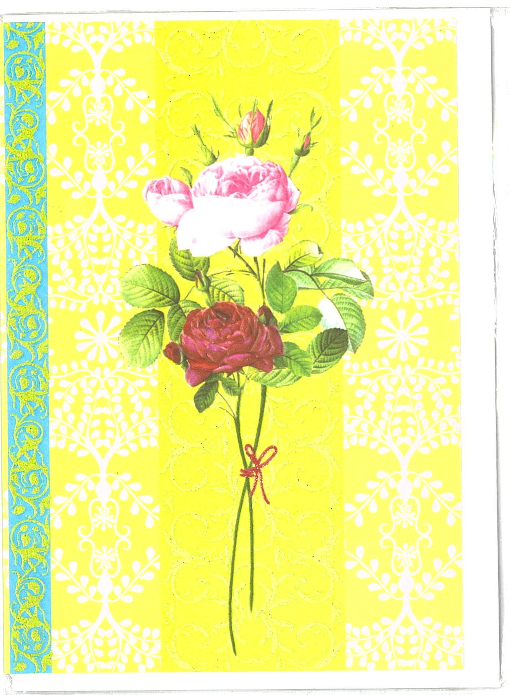 Dobbelt kort med roser