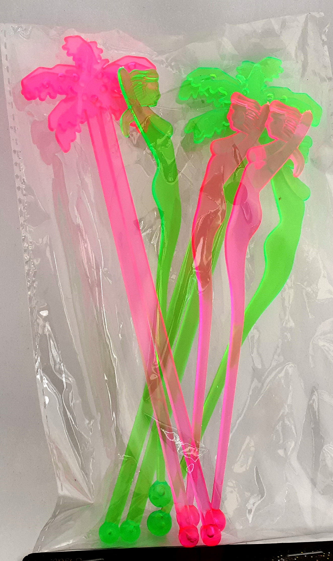 6 Drinkspinde med damer og palmer