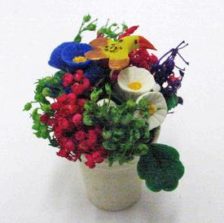 Blomster i urtepotte til dukkehus