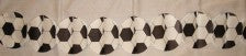Flot papirguirlande med fodbolde på begge sider