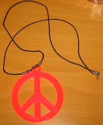 Fredstegn halssmykke hippie peace