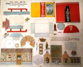 Gammelt originalt jule ark nr 10 fra Strandbergs forlag