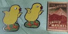 3 x gamle påske kyllinger pap fra 1940 érne