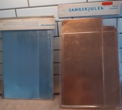2 Gamle fine æsker til sange sølv og kobber