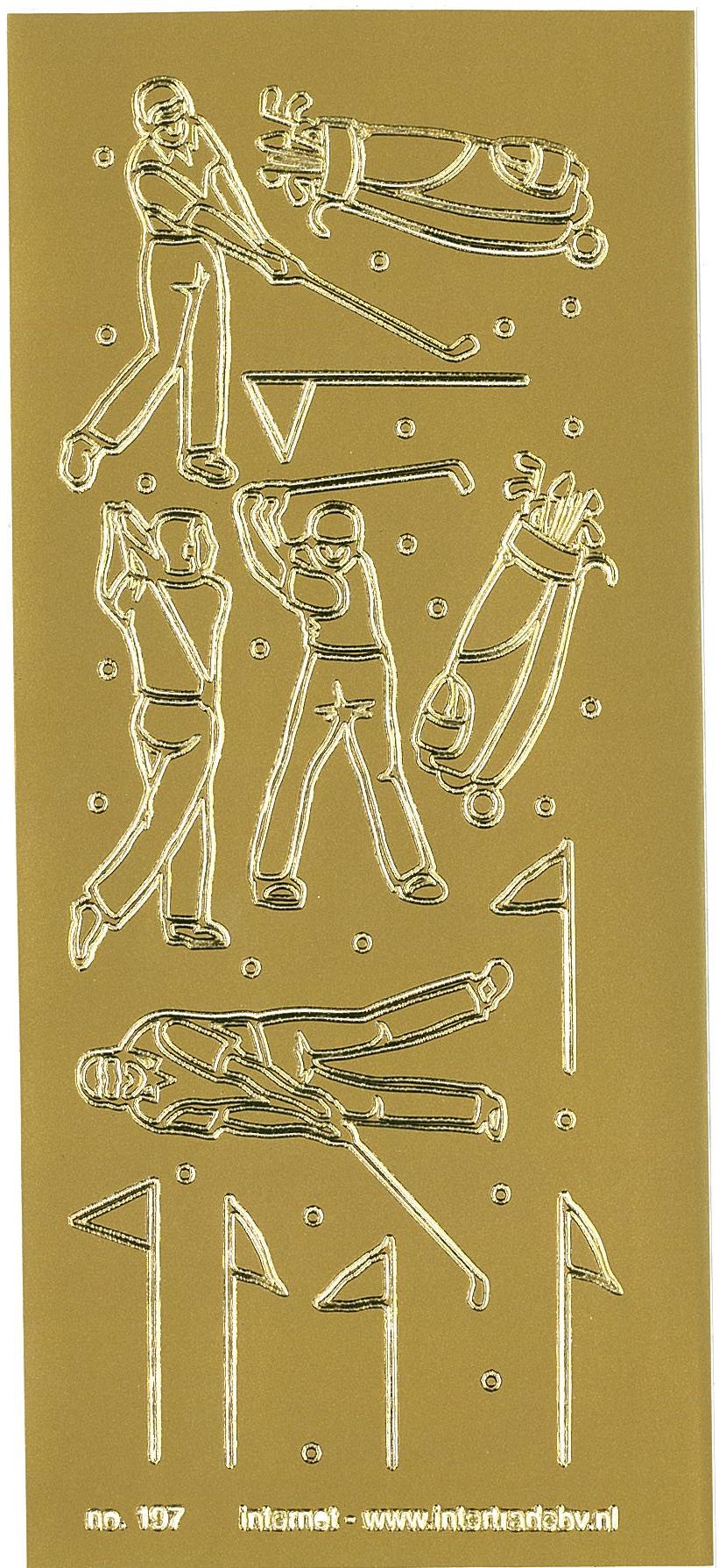 Stickers sport golf 107 guld