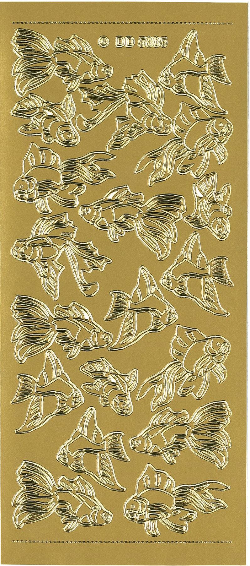 Stickers slørhale DD5305 guld