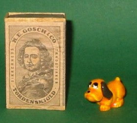 1 Lille gul hund til dukkehus