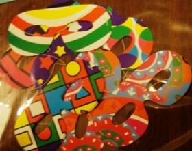 Harlekin maske karton