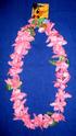 Hawaiikrans lyserød med perler