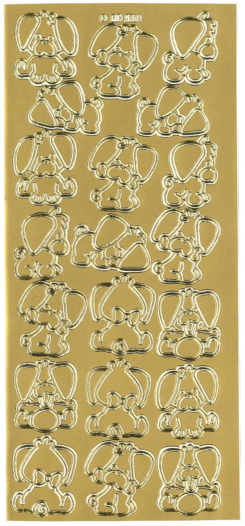 Stickers DD5301 hund guld