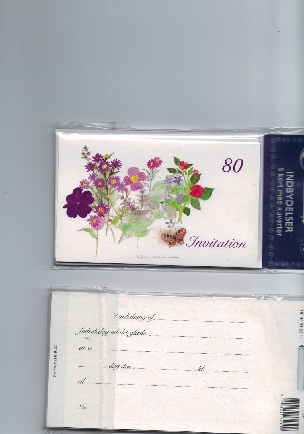 Indbydelse til 80 års fødselsdag