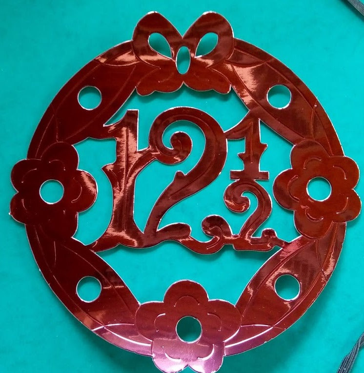 Kobber krans 12½ med blomster