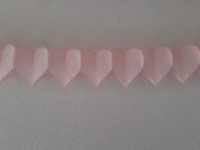 Guirlande med lyserøde hjerter 18 cm