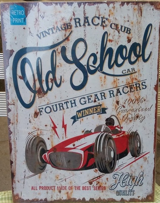Skilt Old school car