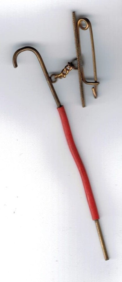 Fin broche med paraply på fra 1950´erne