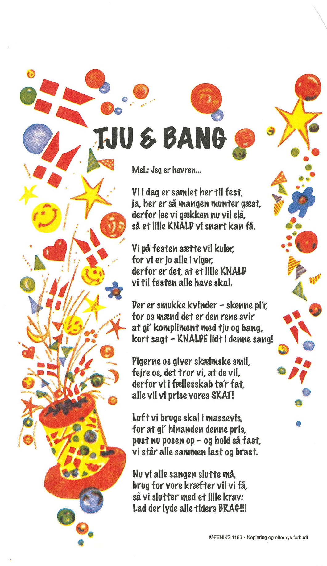 Festsang posesang “Tju & Bang”