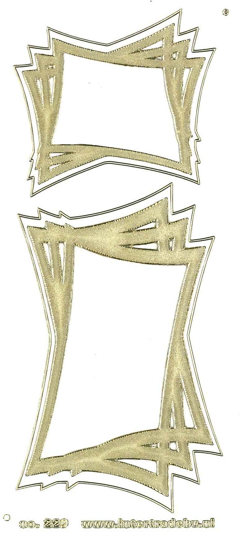 Stickers ramme no 229 guld