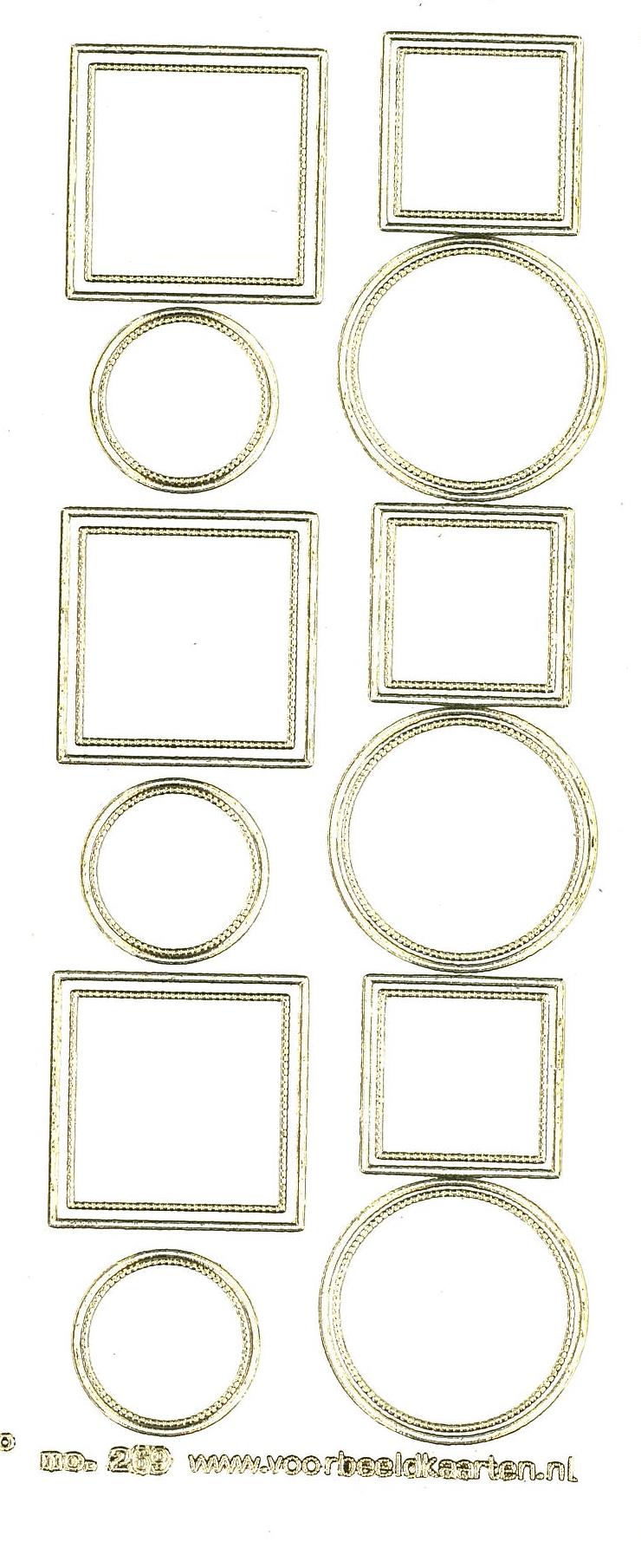 Stickers ramme DD269 guld