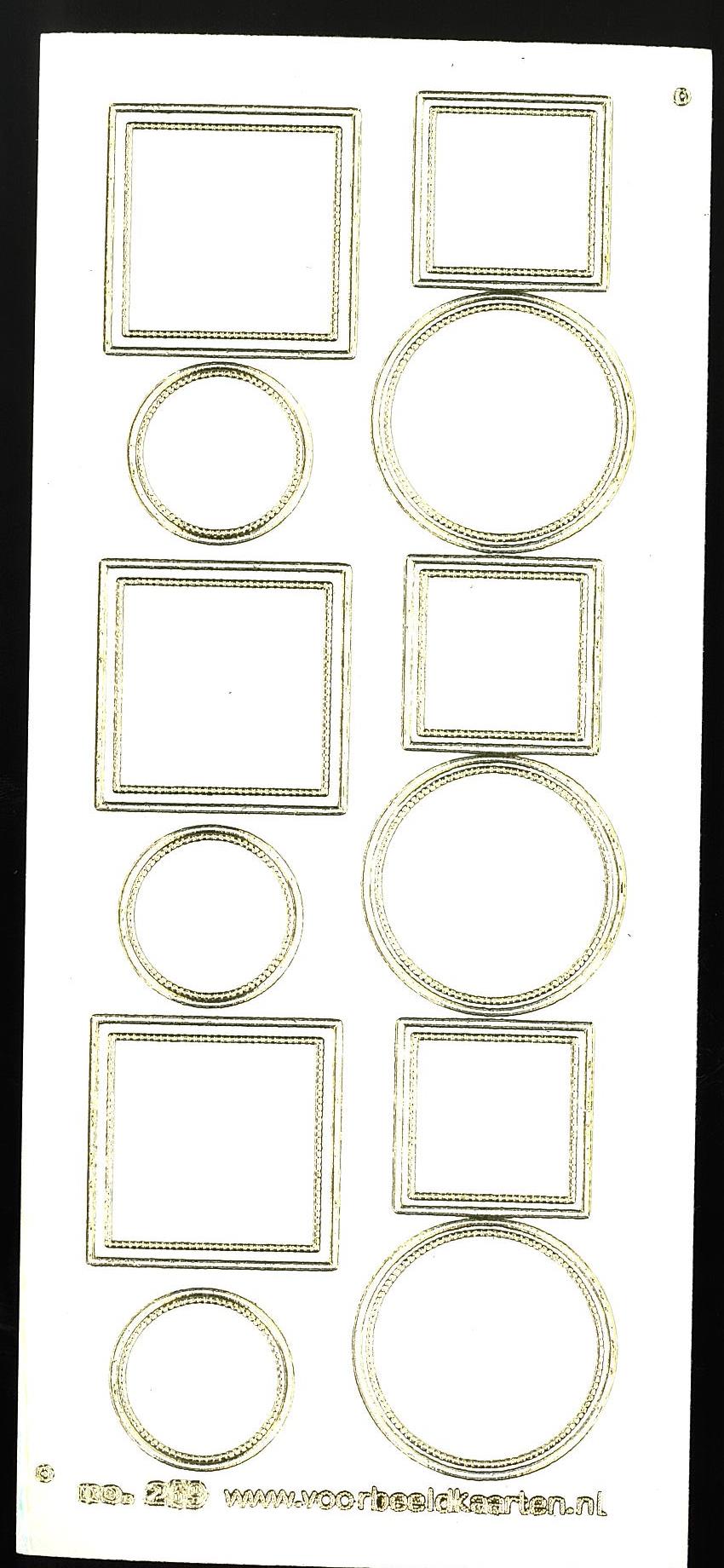 Stickers ramme no 219 guld